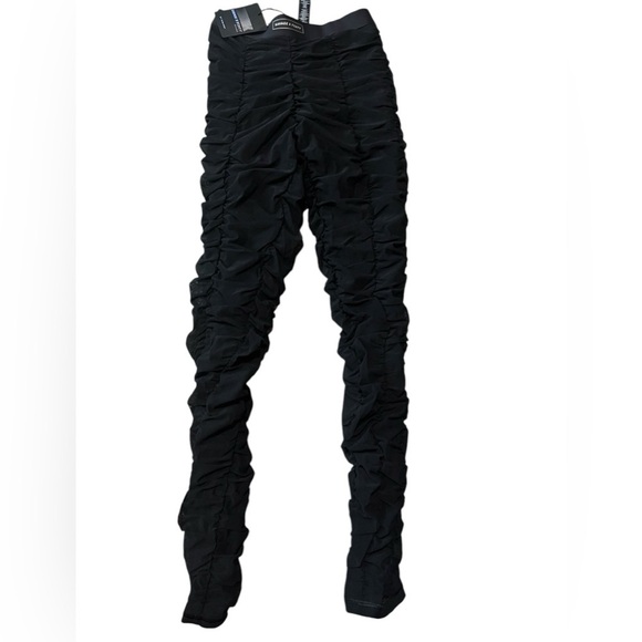 Savage X Fenty Black Ruche Hour High-Wasted Mesh Legging Pant Size Small Nwt - Picture 6 of 8